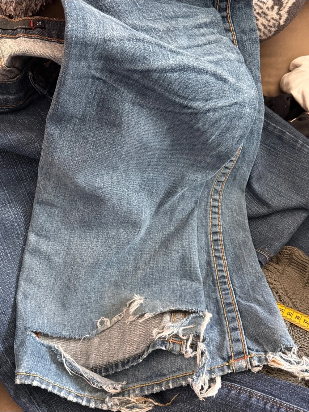 True Religion Light Blue Embroidered Back Pocket Jeans